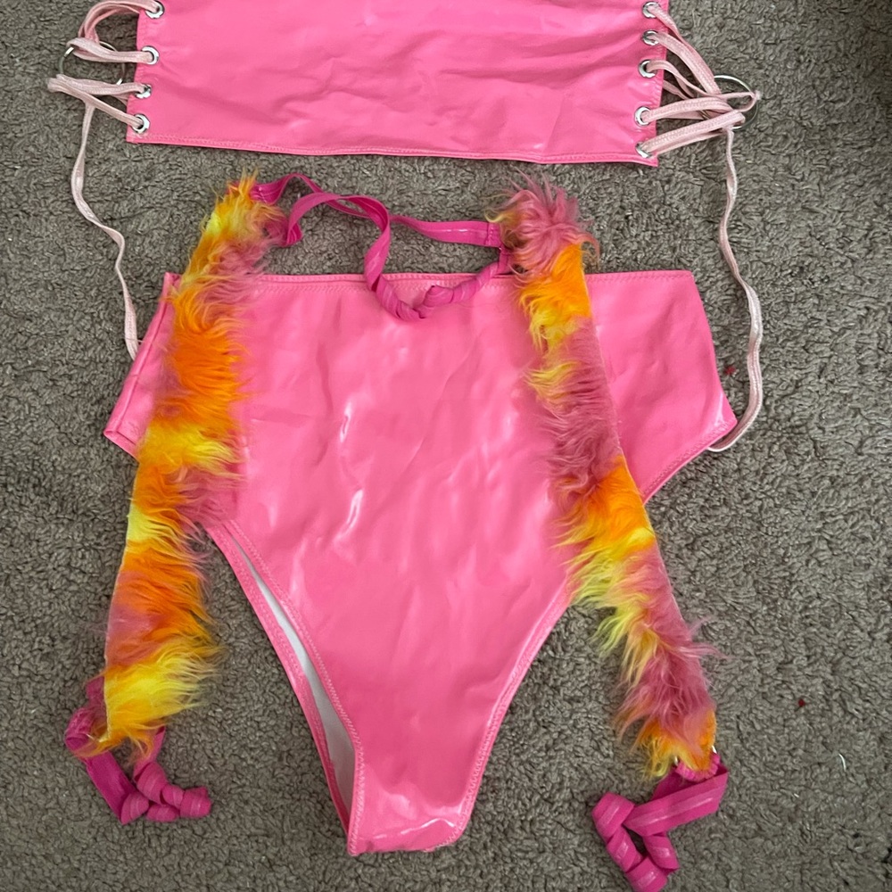 Euphoric rave wear Pink set